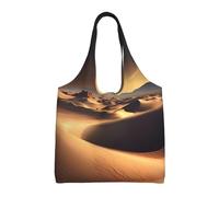 WZYCWB Sahara Desert Printed single-shoulder canvas bag, fashionable daily canvas bag, suitable for daily travel and shopping