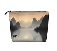 WZYCWB Sansui, Japanese company Patterned cosmetic bag, travel cosmetic bag, multifunctional storage bag, storage for daily necessities