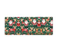 WZYCWB Santa Claus and Christmas deer mouse pad 11.8x31.5 in Gaming mouse pad suitable for laptops and office environments