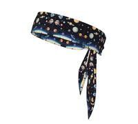 WZYCWB Saturn Jupiter Earth Pattern sports headband for badminton, mountain climbing and cycling sweat-absorbing headband