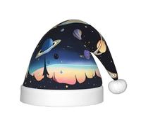 WZYCWB Saturn Jupiter Earth Patterned Christmas Party Hat, Children's Class Activity Gift, Christmas Holiday Decoration Prop
