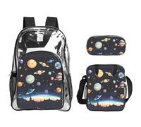 WZYCWB Saturn Jupiter Earth Printed backpack set | Lunch bag and pencil case | Perfect for work, business trips, and vacations.