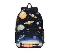 WZYCWB Saturn Jupiter Earth Printed backpack with pockets - suitable for work, business trips, travel, sports