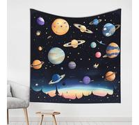 WZYCWB Saturn Jupiter Earth Printing decorative tapestry, suitable for wall decoration in living rooms and bedrooms