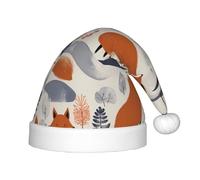 WZYCWB Scandinavian fox Patterns Fun Christmas Party Hat, Class Party Activity Holiday Christmas Decoration Hat