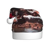 WZYCWB schwarzwälder Kirschtorte Adult Christmas hat, unisex, Santa Claus, Christmas, Halloween, holiday party adult plush Christmas hat