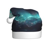 WZYCWB Science Fiction Stars Adult New Year Santa Hat Unisex Decorative Hat Christmas New Year Party 15.7 Inch High Plush Santa Hat