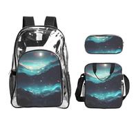 WZYCWB Science Fiction Stars Printed backpack set | Lunch bag and pencil case | Perfect for work, business trips, and vacations.