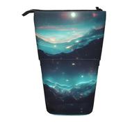 WZYCWB Science Fiction Stars Printed Retractable Pen Holder Suitable for use as a Simple Cosmetic Bag, Wallet, etc.