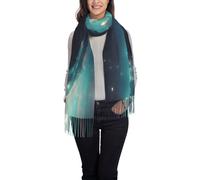 WZYCWB Science Fiction Stars Printed tassel shawl evening dress shawl suitable for weddings banquets and ceremonies