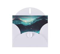 WZYCWB Science Fiction Stars Printed White Pearlescent Paper Holiday Cards 6x4 Inches - With Envelopes for Birthdays, Weddings, and Condolences