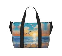 WZYCWB seagulls by the sea Crossbody handbag, travel casual handbag, suitable for work, travel, fitness, tourism, women's zipper storage bag,