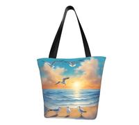 WZYCWB seagulls by the sea Fashionable shoulder handbag, women's crossbody shoulder bag, suitable for weekend travel shopping shoulder bag