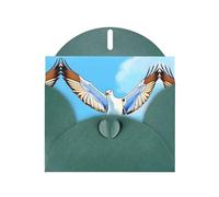 WZYCWB Seagulls in flight Dark Green Pattern cards, holiday greeting cards, suitable for family, friends and couples