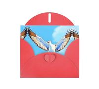 WZYCWB Seagulls in flight Red Pattern cards, holiday greeting cards, suitable for family, friends and couples