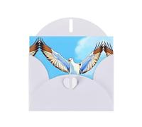 WZYCWB Seagulls in flight White Pattern cards, holiday greeting cards, suitable for family, friends and couples