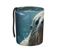 WZYCWB Seal pup in Water Hanging car Trash can, Suitable for SUV, Truck and car, as a Foldable car Storage Box Accessories, Practical and Convenient, Practical Accessories