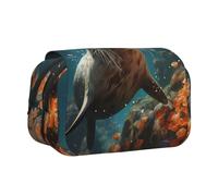 WZYCWB Seal pup in water Patterned Portable Pencil Case ideal for organizing pens in the office or storing makeup brushes