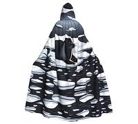 WZYCWB Seals on ice Halloween decoration cape, adult large size hooded cape, unisex carnival cape for masquerade, role play