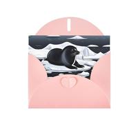 WZYCWB Seals on ice Pink Printed Holiday Cards - Perfect for heartwarming holiday greetings