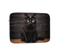 WZYCWB Serious Cat 17 inch Printed laptop sleeve for 10-17-inch laptops, perfect for both business and leisure use.