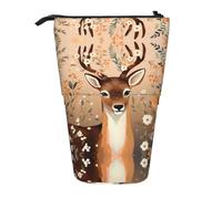 WZYCWB Serious Deer Retractable Storage Container for Pen Holders, Makeup Brush Holders, or Coin Drawstring Bags.
