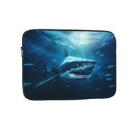 WZYCWB Sharks under the sea 17 inch Printed laptop sleeve for 10-17-inch laptops, perfect for both business and leisure use.