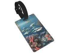WZYCWB Sharks Under The sea Pattern Luggage Tags - Airplane Travel Accessories, Backpack and Luggage Tags