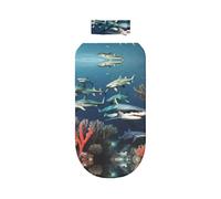 WZYCWB Sharks under the sea Patterned Baby Swaddle Blanket, Newborn Swaddle Cover Set
