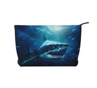 WZYCWB Sharks Under The sea Patterned Toiletry Storage Bag, Essential for organizing Cosmetics and Skincare Products.