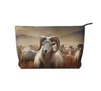 WZYCWB Sheep in The Grasslands Patterned Toiletry Storage Bag, Essential for organizing Cosmetics and Skincare Products.