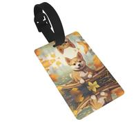 WZYCWB Shiba Inu on Board Printed Luggage Tags - Waterproof and Durable Travel Tags