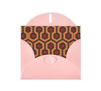 WZYCWB Shining Overlook Patterned Pink Holiday Card (6x4) with Envelope. Suitable for birthdays, weddings, and condolences.