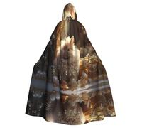 WZYCWB Shiny Bunny Patterned Hooded Cape - Ideal Costume for Carnival/Festival Party Cosplay