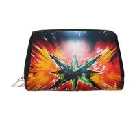 WZYCWB Shocking Graffiti Printed Leather Cosmetic Bag for Women - Stylish and Soft, Durable