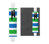 WZYCWB Sierra Leone flag Leather Pen Holder Bookmark, Adjustable Leather Pen Holder, Perfect for Back to School Christmas Gifts