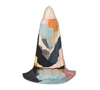 WZYCWB Simple Valley Printed Small Hooded Cape, Holiday Party Costume, Carnival Party Prop, Sizes S/M/L
