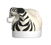 WZYCWB Simple Zebra Printed Santa Hats - Perfect for Christmas Eve, New Year's Eve, and Holiday Parties