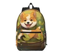 WZYCWB Sitting Dog Printed backpack with pockets - suitable for work, business trips, travel, sports