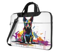 WZYCWB Sitting Doodle Dog 13 inch Print Laptop Crossbody Bag/Briefcase, Suitable for Daily Office Use and Business Travel
