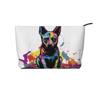 WZYCWB Sitting Doodle Dog Patterned Toiletry Storage Bag, Essential for organizing Cosmetics and Skincare Products.
