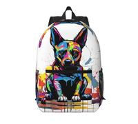 WZYCWB Sitting Doodle Dog Printed backpack with pockets - suitable for work, business trips, travel, sports