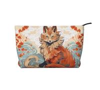 WZYCWB Sitting Fox Patterned Toiletry Storage Bag, Essential for organizing Cosmetics and Skincare Products.