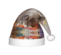 WZYCWB Sitting grey cat Patterned Christmas Party Hat, Children's Class Activity Gift, Christmas Holiday Decoration Prop