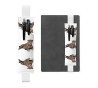 WZYCWB Sitting leopard Leather Pen Holder Bookmark, Adjustable Leather Pen Holder, Perfect for Back to School Christmas Gifts