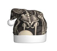 WZYCWB Skeleton Group Printed Santa hat, festive New Year's decorative hat, suitable for adults and children at Christmas parties.