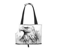 WZYCWB Sketch Eagle Head Lightweight travel bag for cats & breathable small dog shoulder bag for easy portability