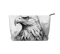 WZYCWB Sketch Eagle Head Patterned Toiletry Storage Bag, Essential for organizing Cosmetics and Skincare Products.