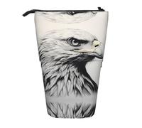 WZYCWB Sketch of an Eagle Retractable Storage Container for Pen Holders, Makeup Brush Holders, or Coin Drawstring Bags.