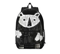 WZYCWB Sketch of bear Printed backpack with pockets - suitable for work, business trips, travel, sports